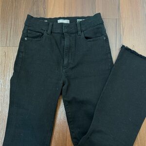 DL1961 Women's Black High-Rise Straight Leg Jeans